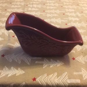 Longaberger Nature’s Garland Paprika Sleigh Dish